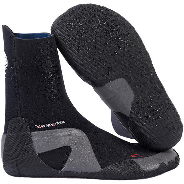 2026 Rip Curl Dawn Patrol 5mm Round Toe Neoprene Boots WBO7CD - BLACK